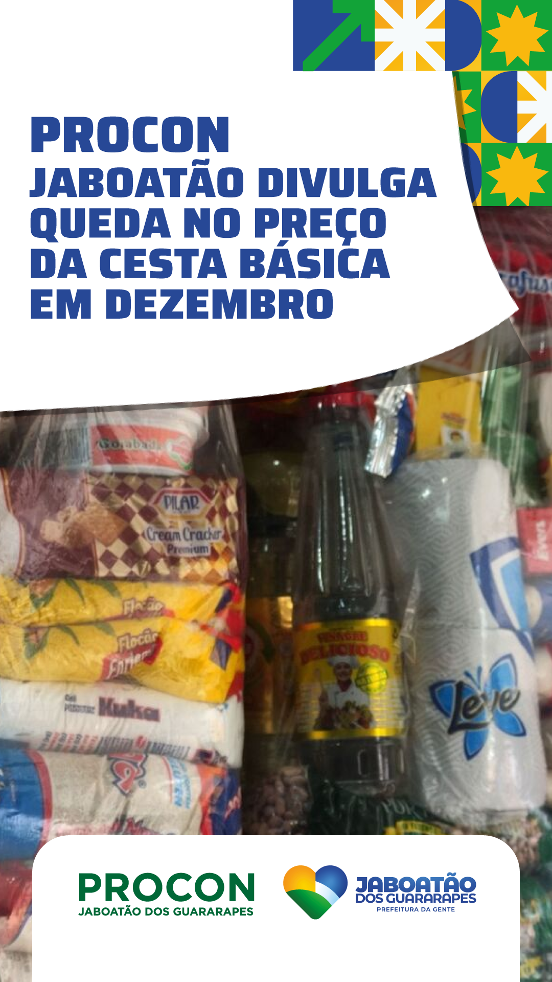 Leia mais sobre o artigo Cesta básica tem queda de 5,21% em Jaboatão dos Guararapes em dezembro