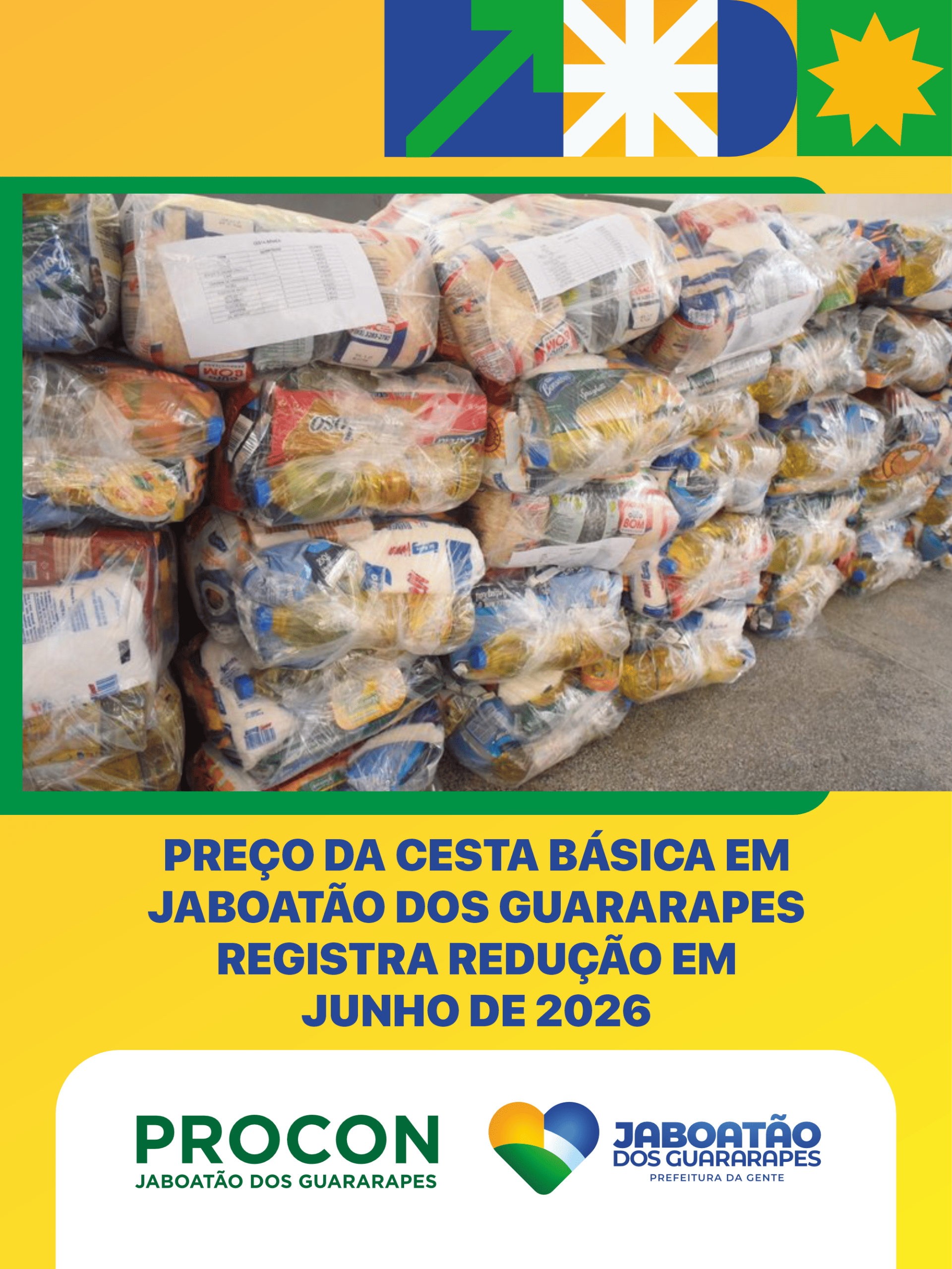 Leia mais sobre o artigo Preço da cesta básica no Jaboatão registra redução no mês de junho